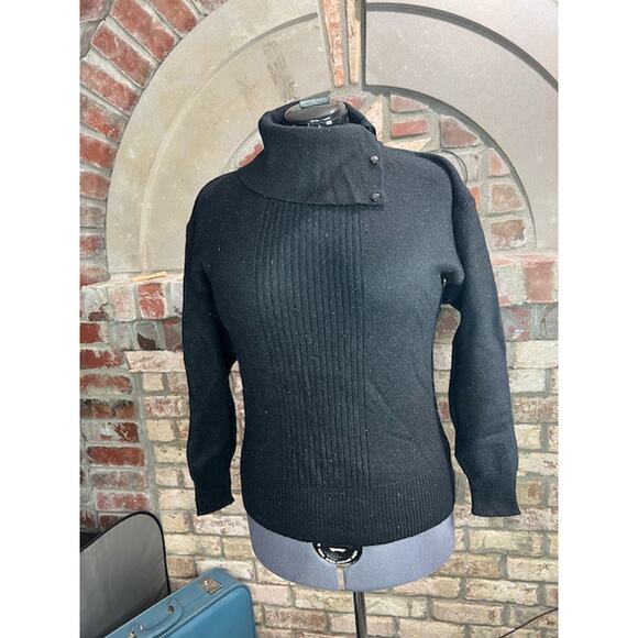 sweater turtle neck ribbed black - Picture 1 of 9